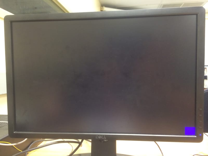 Blue box in the bottom right.