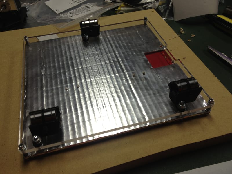 Underside of Print-Bed with Bearings