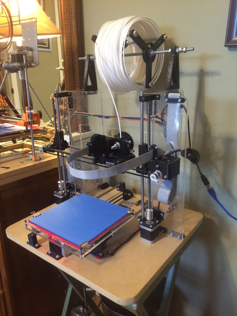 Plastic Running Through the Extruder Heating Up