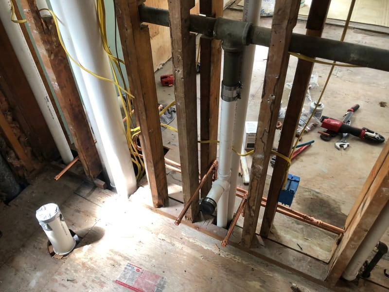 New Hot and Cold Copper Lines Installed