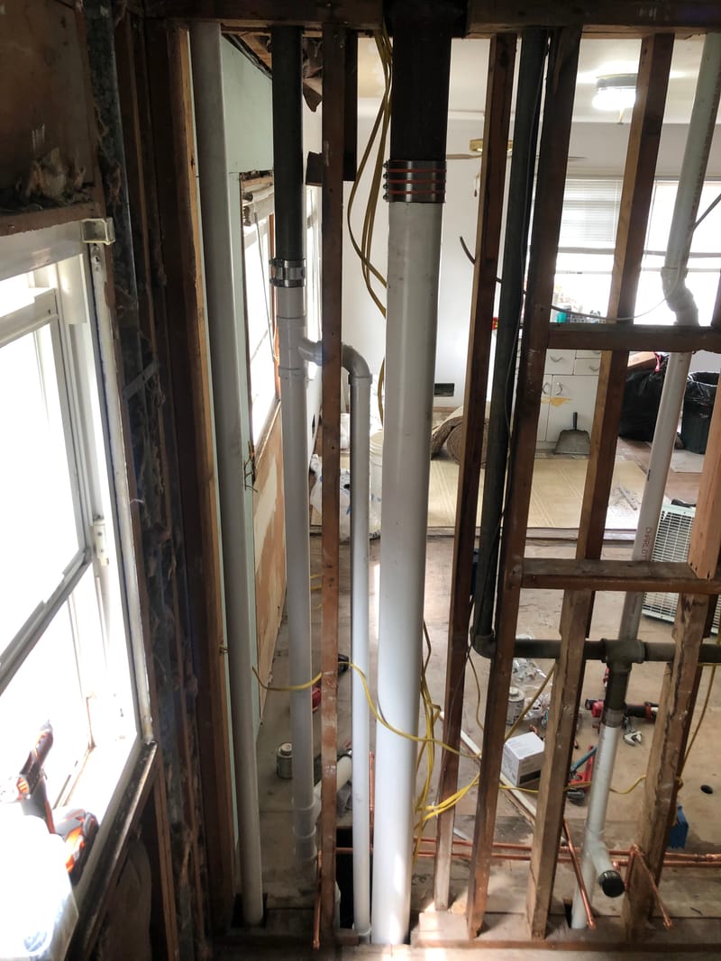 Alternate View of New PVC Plumbing