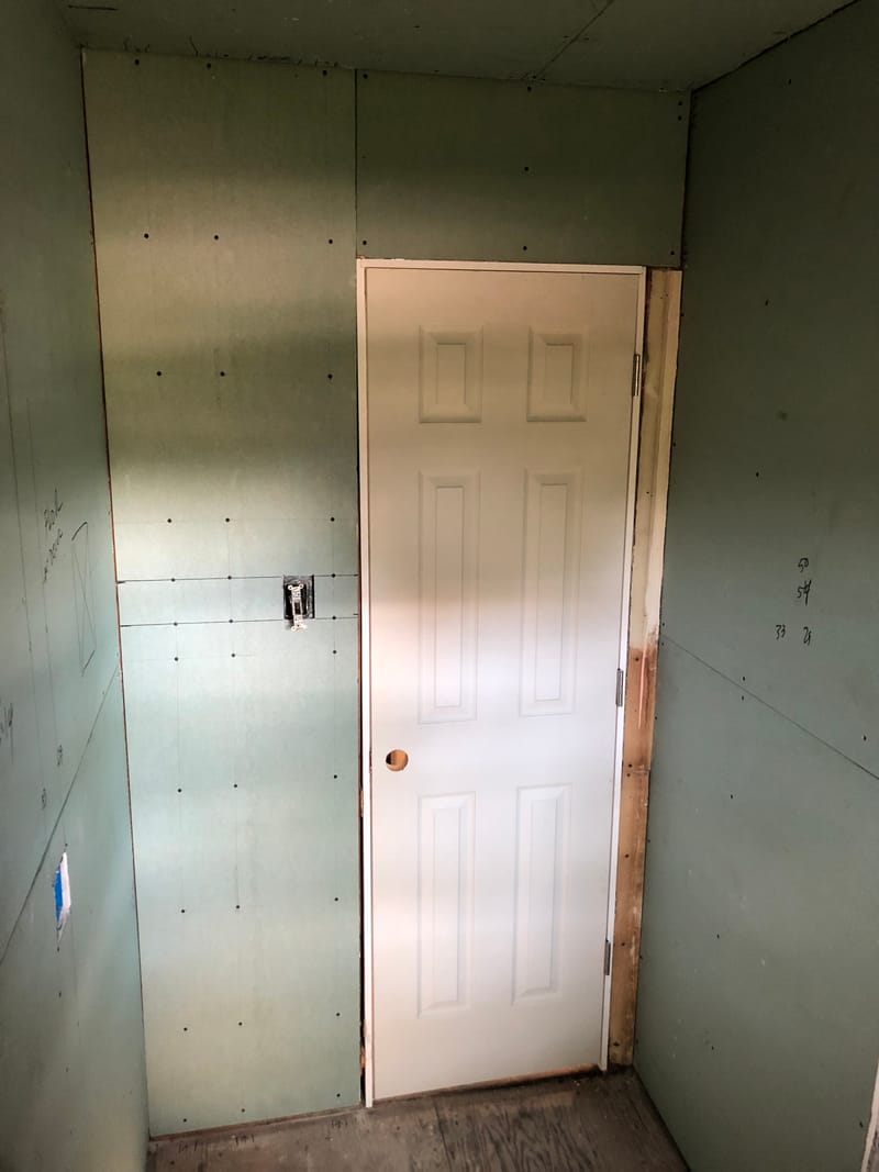Drywall on Bathroom Walls and Ceiling