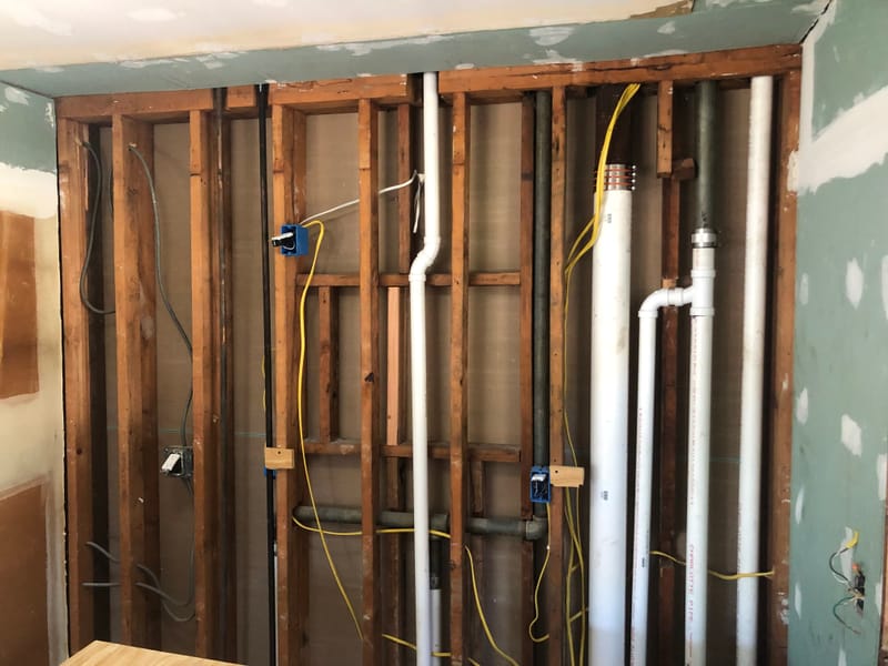 Plywood Backing for Cabinet Installation