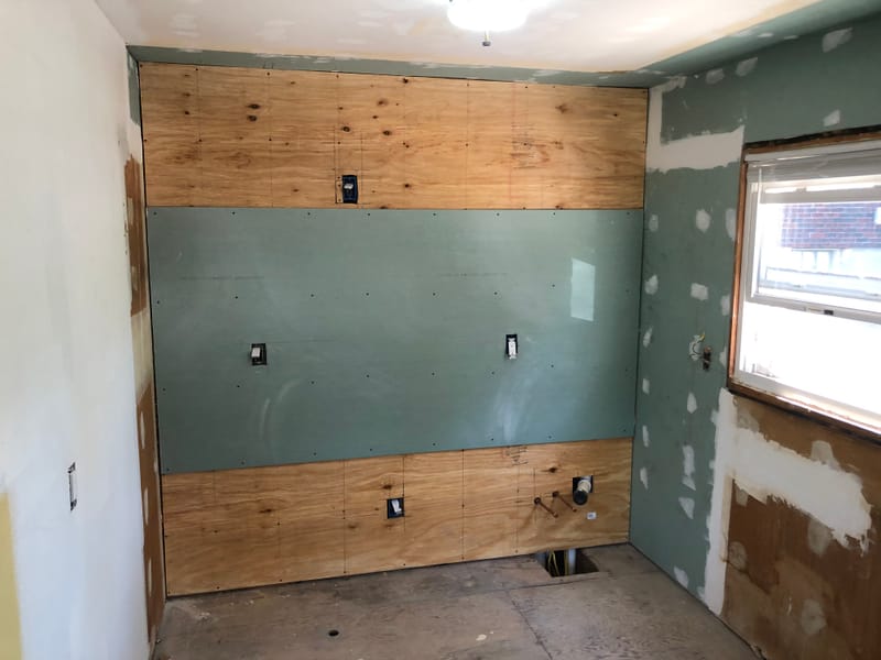 Fireblock Drywall Behind Gas Stove