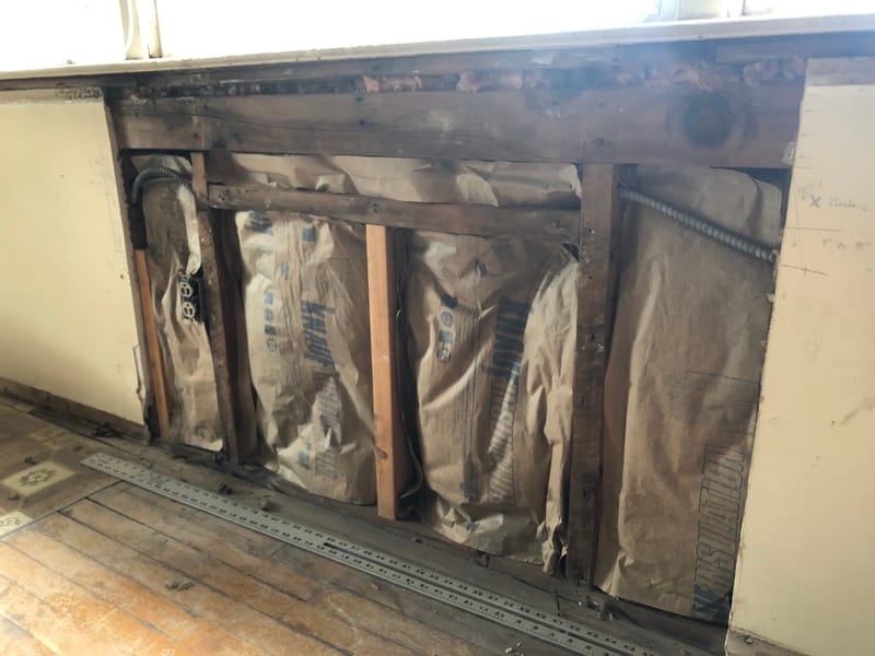 Insulation Behind the Plywood Panel