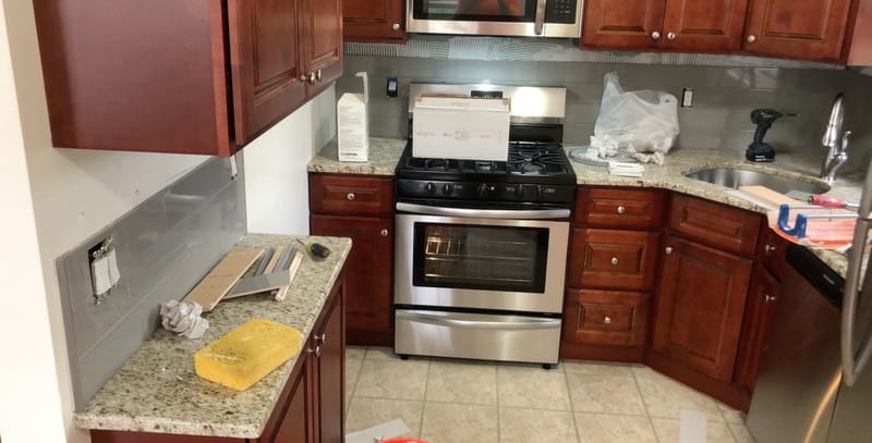 Tile Backsplash with Subway Tile