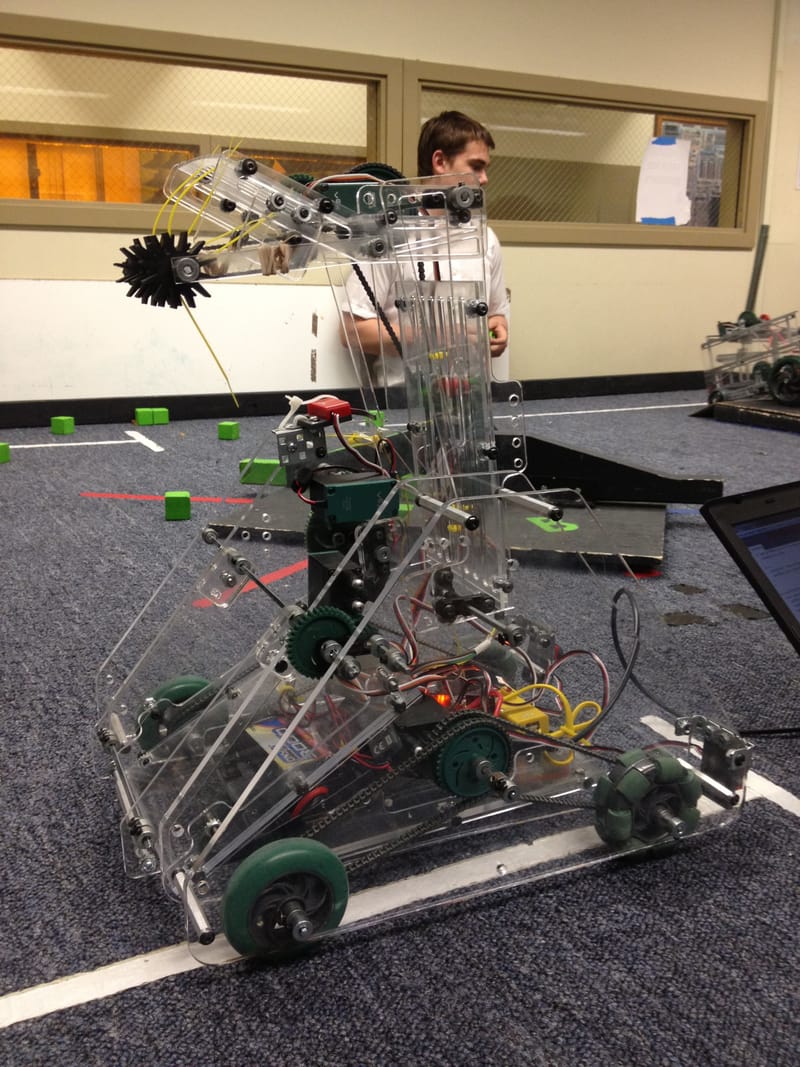 Arm Stored for Compact Movement