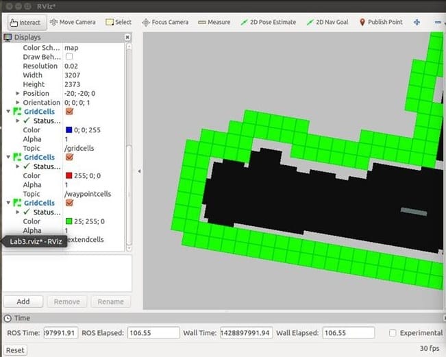Expanded grid for path planning