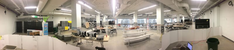 Panoramic of WPI Robot Pits