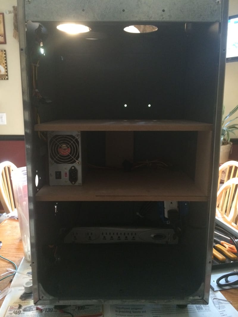 Two Shelves and Bottom Compartment