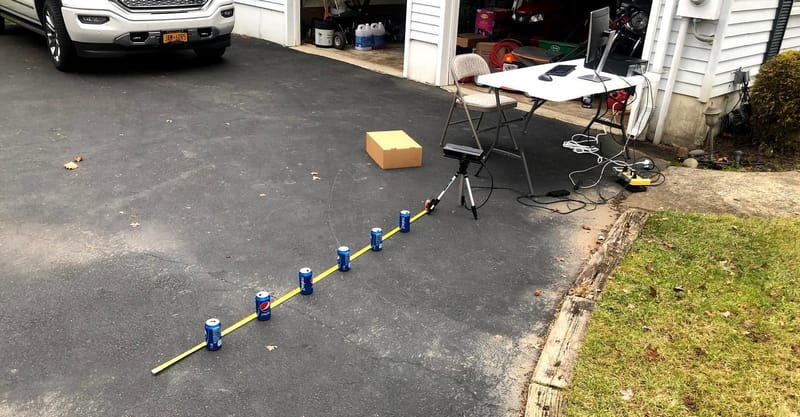Figure 10: Outdoors Testing Layout