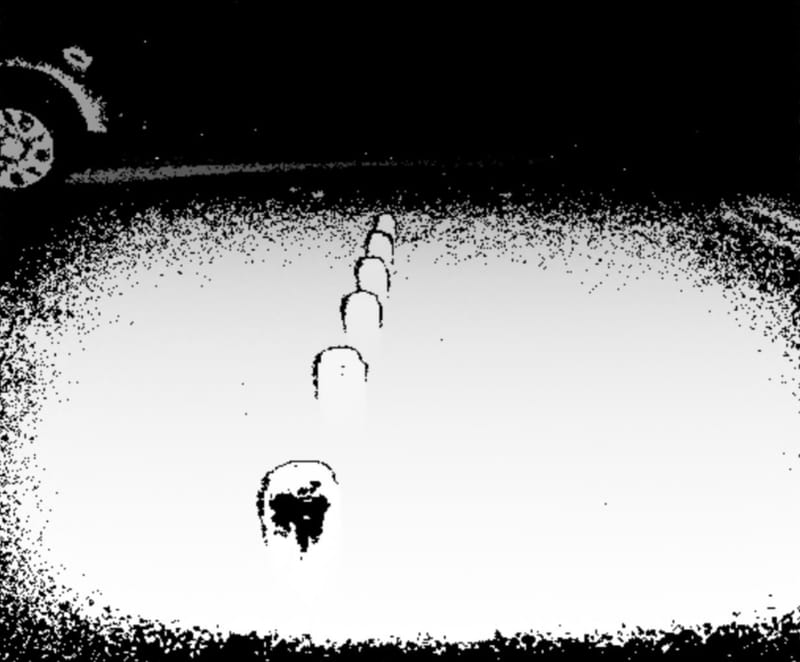 Figure 18: 2D Front View of Grayscale Point Cloud