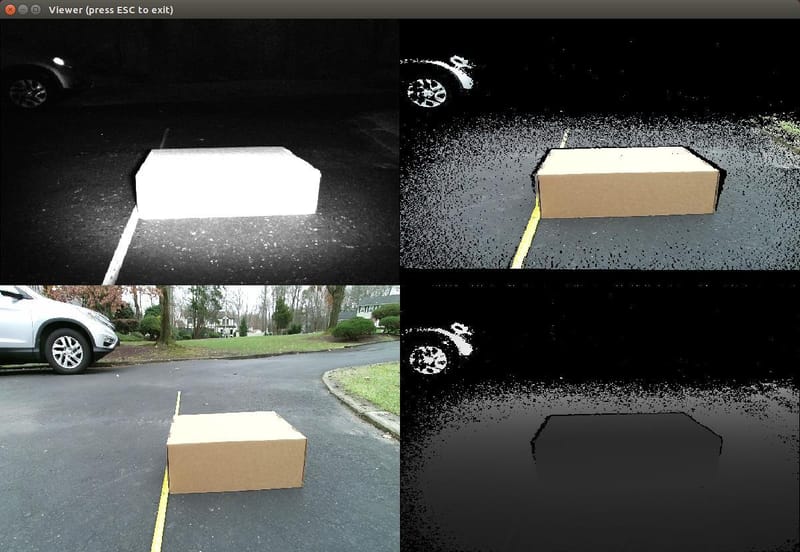 Figure 20: Protonect Viewer — Box 2 Feet Away from Kinect
